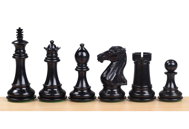 Piezas de ajedrez ROYAL KNIGHT ÉBANO 4